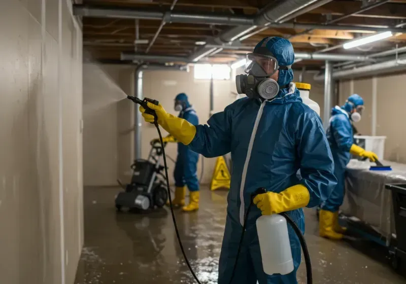 Basement Sanitization and Antimicrobial Treatment process in Louisville, KY